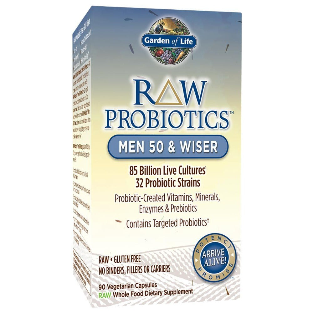 Garden of Life Raw Probiotics Men 50 and Wiser 90 Vege Caps Digestive Health / Probiotics Garden of Life  (1058601467947)