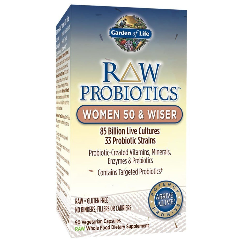 Garden of Life Raw Probiotics Women 50 and Wiser 90 Vege Caps Digestive Health / Probiotics Garden of Life  (1058601893931)