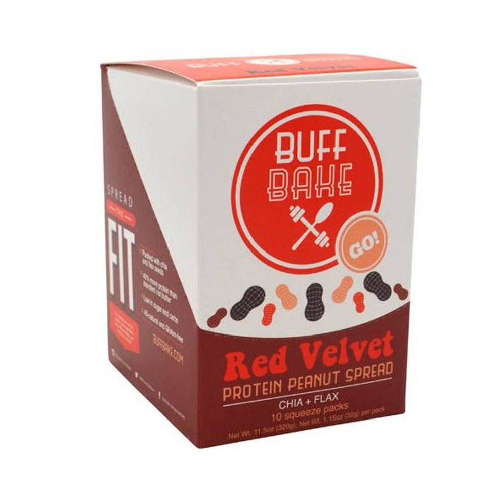Buff Bake Red Velvet Protein Peanut Butter Spread 10 Pack Foods & Snacks Buff Bake  (1059265445931)