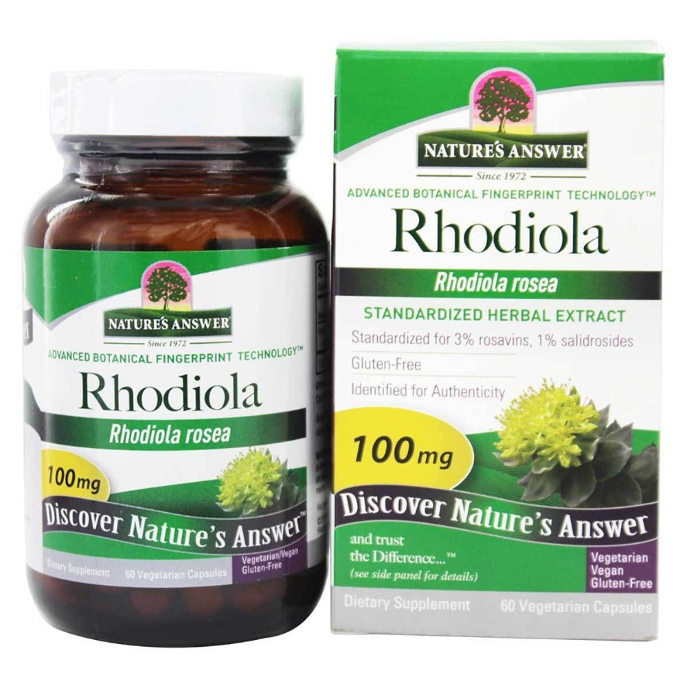 Nature's Answer Rhodiola Standardized Root 60 Vege Caps Herbs Nature's Answer  (1059005693995)