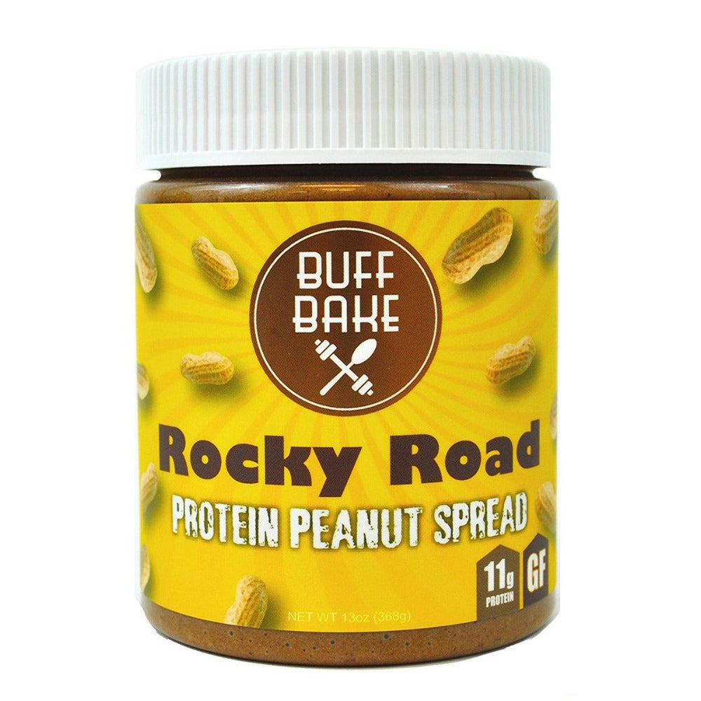 Buff Bake Rocky Road Protein Peanut Butter Spread 13oz Foods & Snacks Buff Bake  (1059266068523)