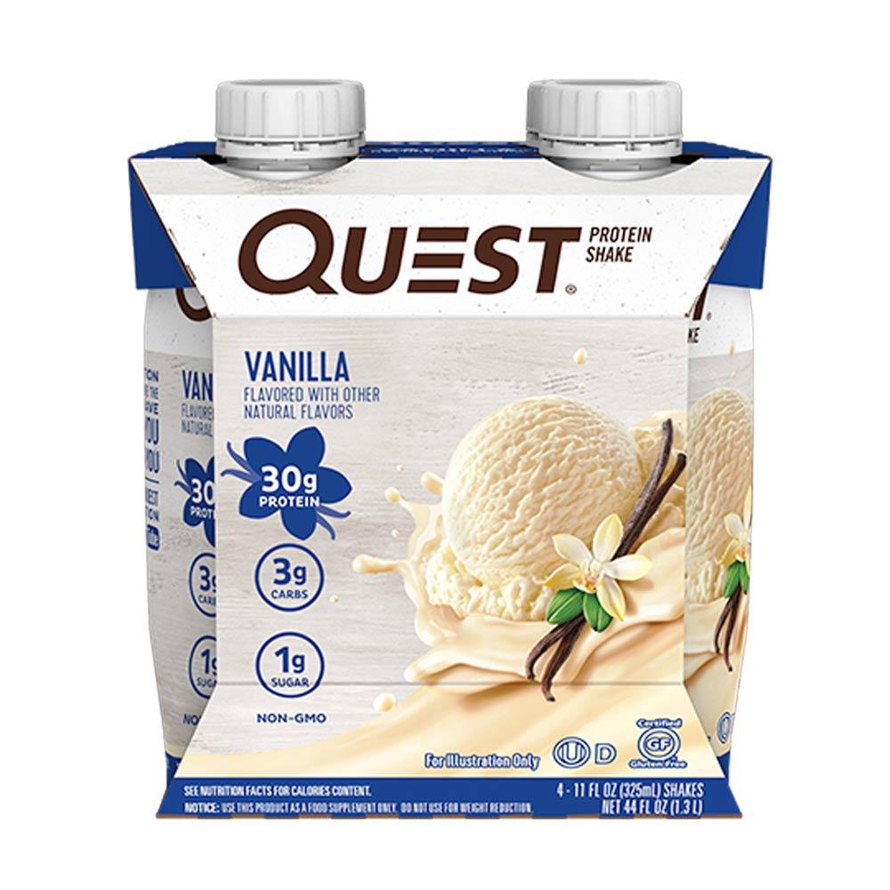 Quest Nutrition RTD Protein Shake 4/Pack Drinks Quest Nutrition Vanilla 12pk  (4169019686955)