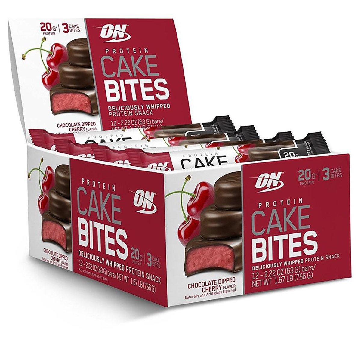 Optimum Nutrition Protein Cake Bites 12/Box Foods & Snacks Optimum Nutrition Chocolate Dipped Cherry  (1059269804075)