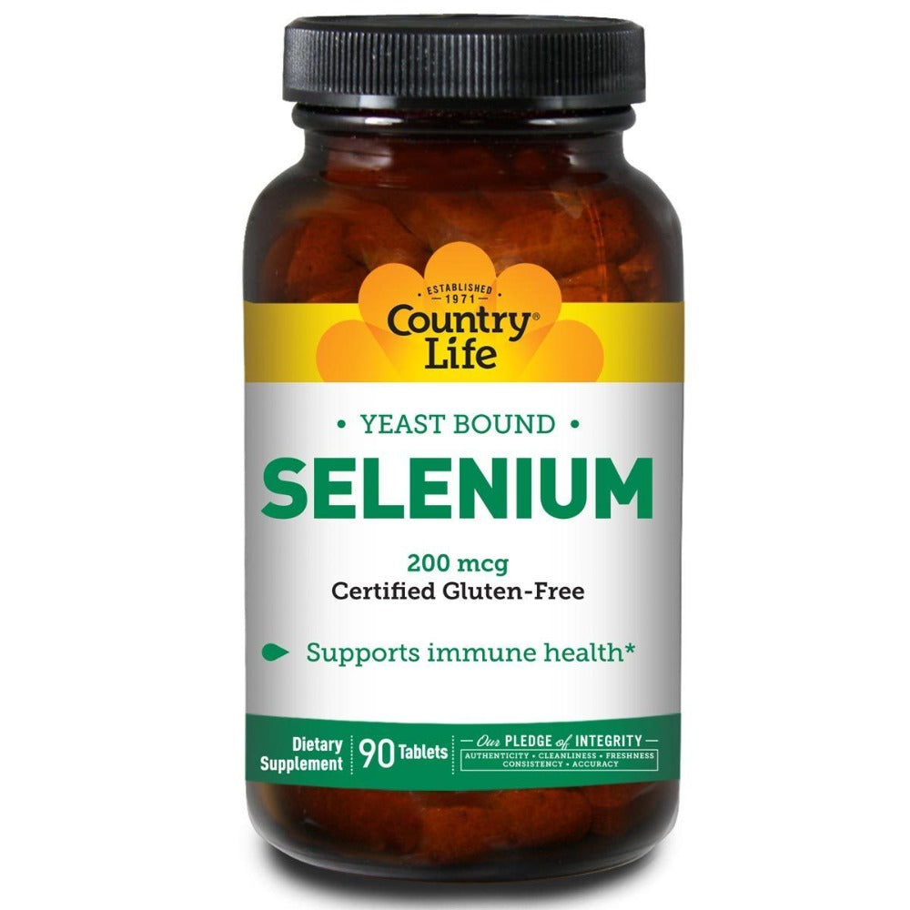 Country Life Selenium 200 mcg 90 tabs Antioxidants / CoQ-10 Country Life  (1057872838699)