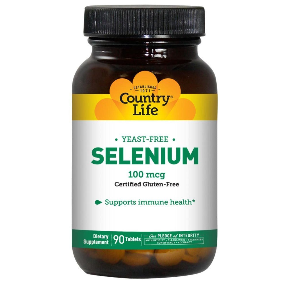 Country Life Selenium (Yeast Free) 100mcg 90 Tabs 90 Tabs Antioxidants / CoQ-10 Country Life  (1057872609323)