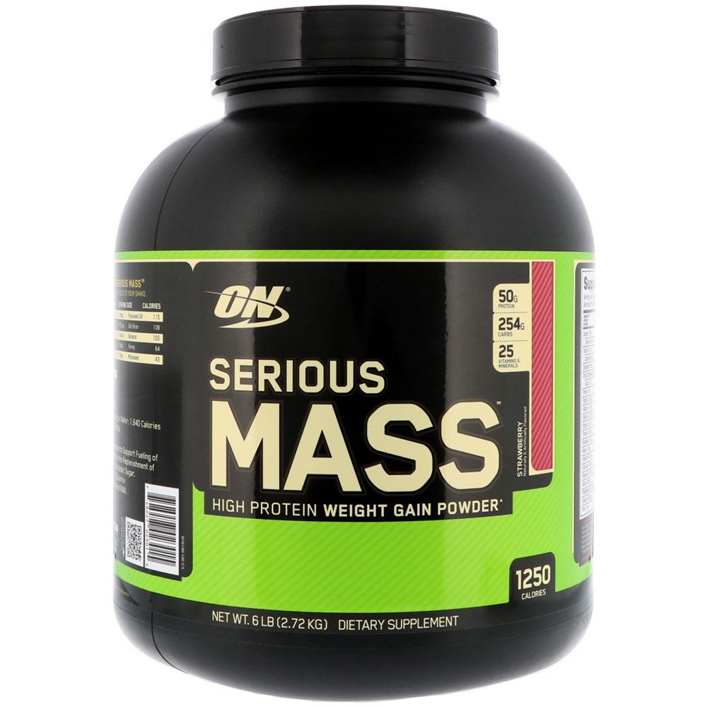 Optimum Nutrition Serious Mass 6lbs | Weight Gainer Protein Powders Optimum Nutrition Strawberry  (1796709384235)