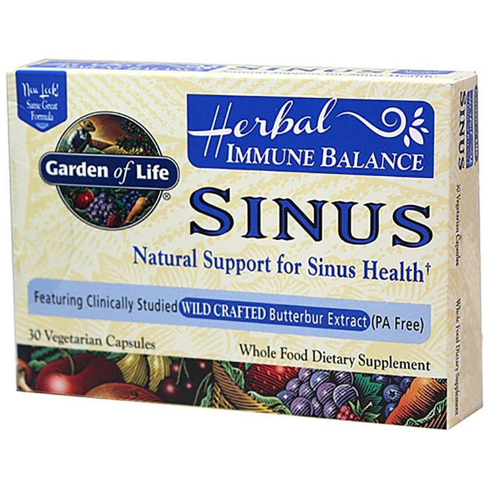 Garden of Life Immune Balance Sinus 30 Vege Caps Vitamins Garden of Life  (1058562146347)