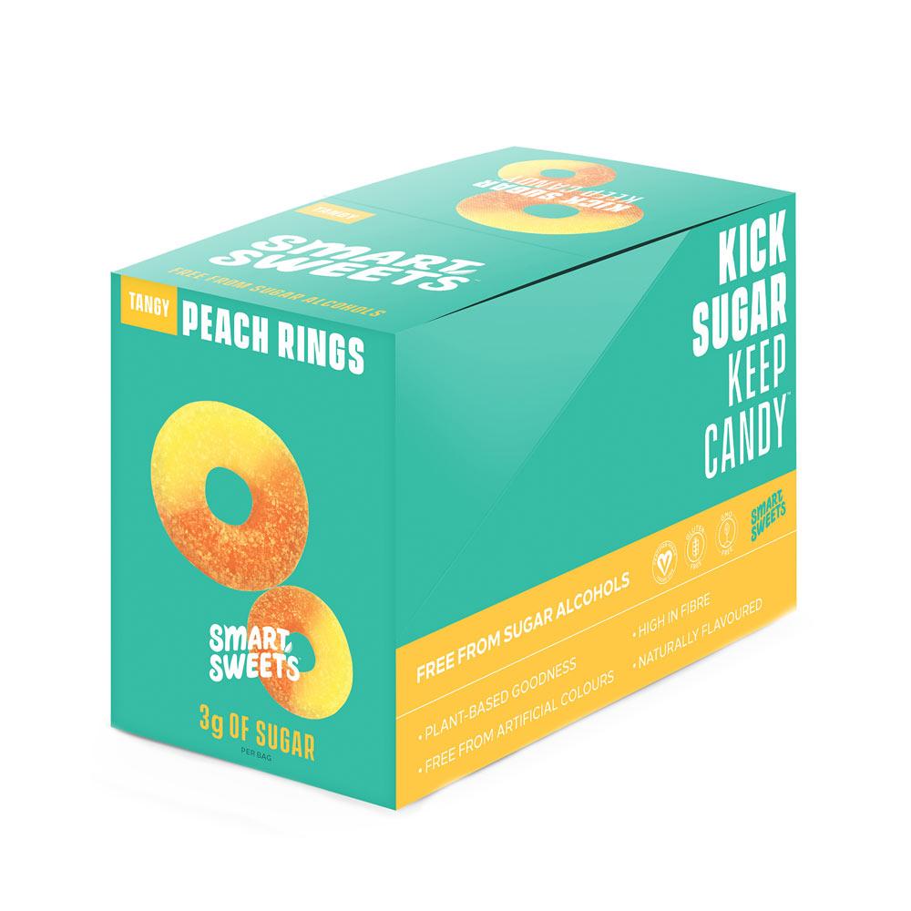 Smart Sweets Gummy Bears 12/Box Foods & Snacks Smart Sweets Tangy Peach Rings  (1425607426091)