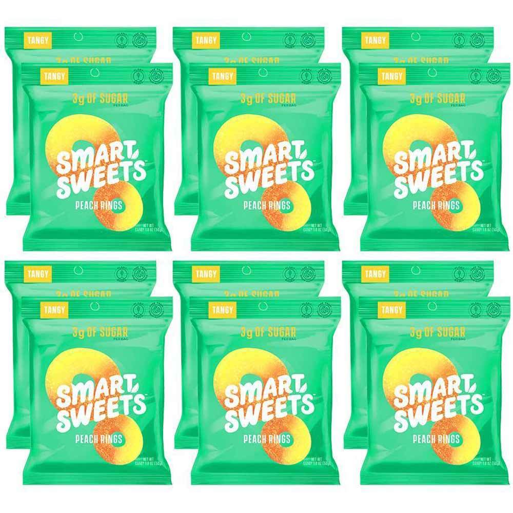 Smart Sweets Gummy Bears 12/Box Foods & Snacks Smart Sweets Tangy Peach Rings  (1425607426091)
