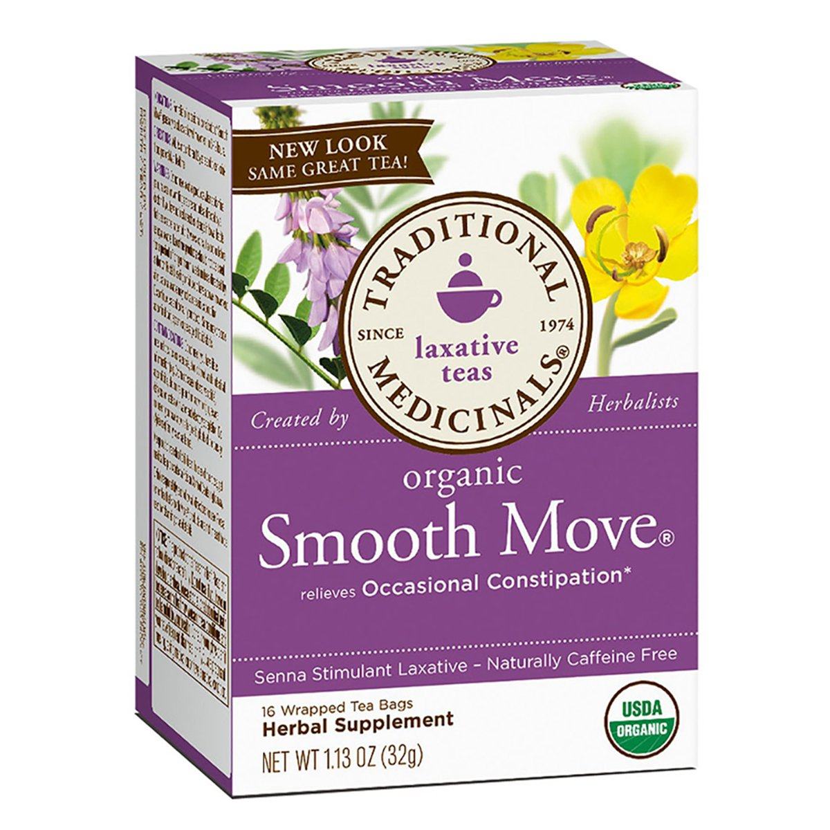 Traditional Medicinals Smooth Move Tea 16 Bags Teas Traditional Medicinals  (1057884340267)