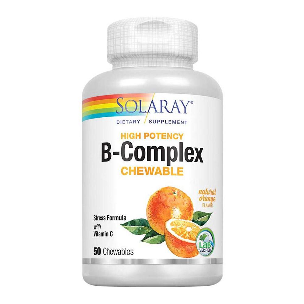 Solaray B-Complex Chewable 50 Wafers Vitamins Solaray  (1058711207979)