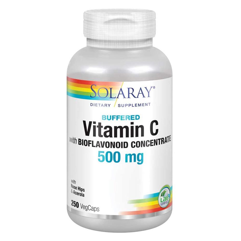 Solaray Buffered Vitamin C w/ Bioflavonoid Concentrate 500mg 250VC Vitamins & Minerals Solaray 