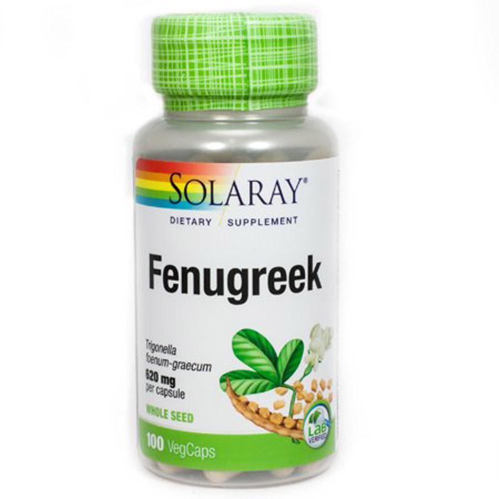 Solaray Fenugreek Seeds 620mg 100 Caps Herbs Solaray  (1057887977515)
