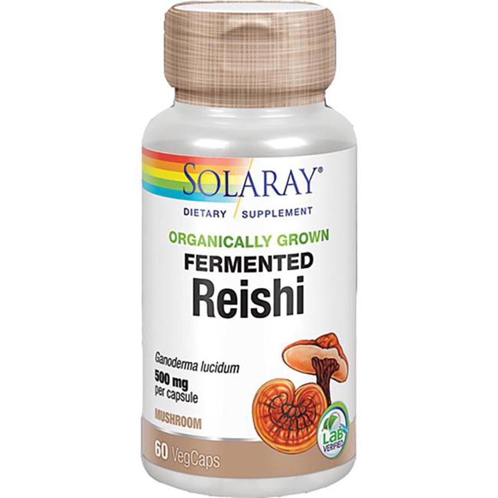 Solaray Fermented Reishi 500mg 60 Capsules Herbs Solaray  (1752255168555)