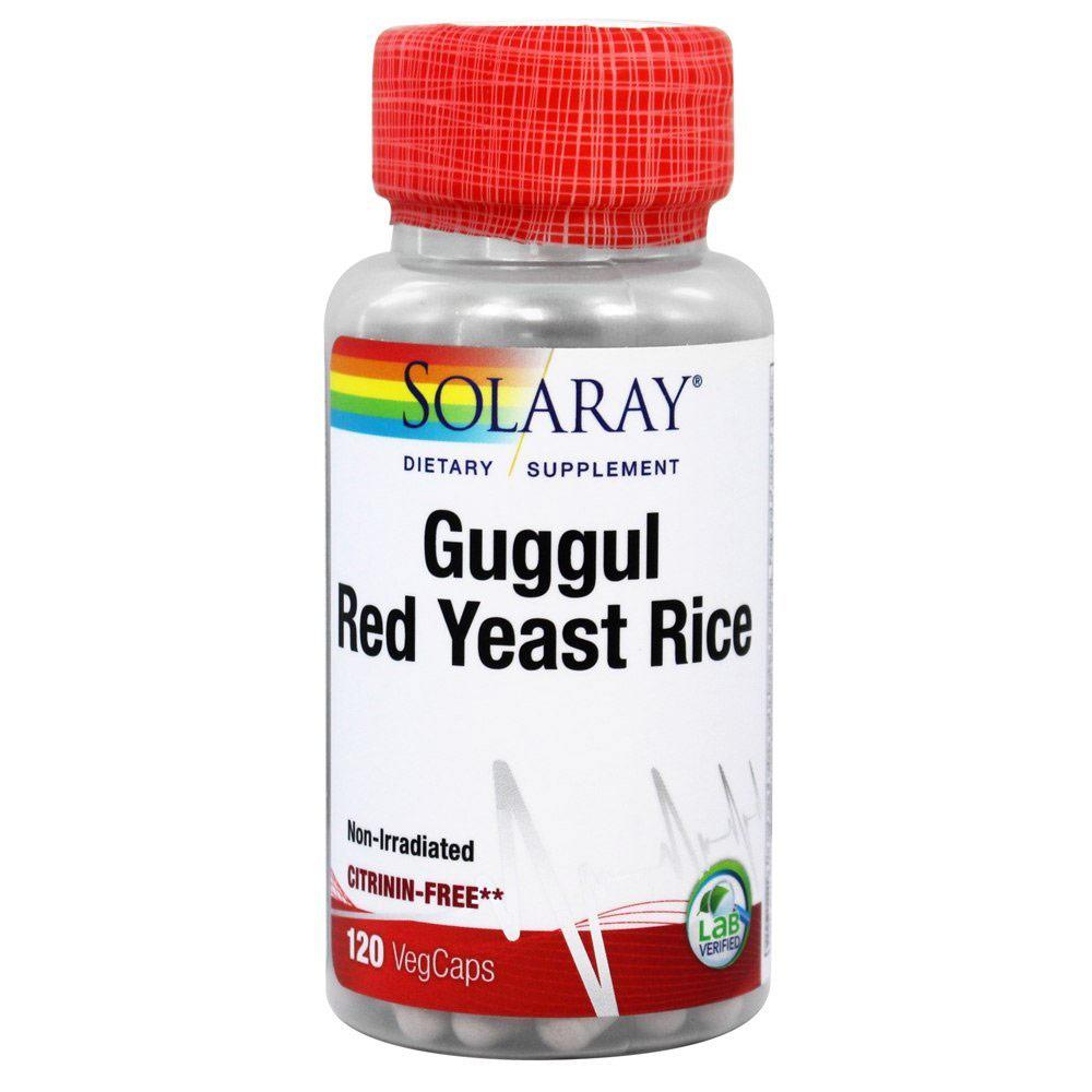 Solaray Guggul and Red Yeast Rice 120 Caps Herbs Solaray  (1058012889131)