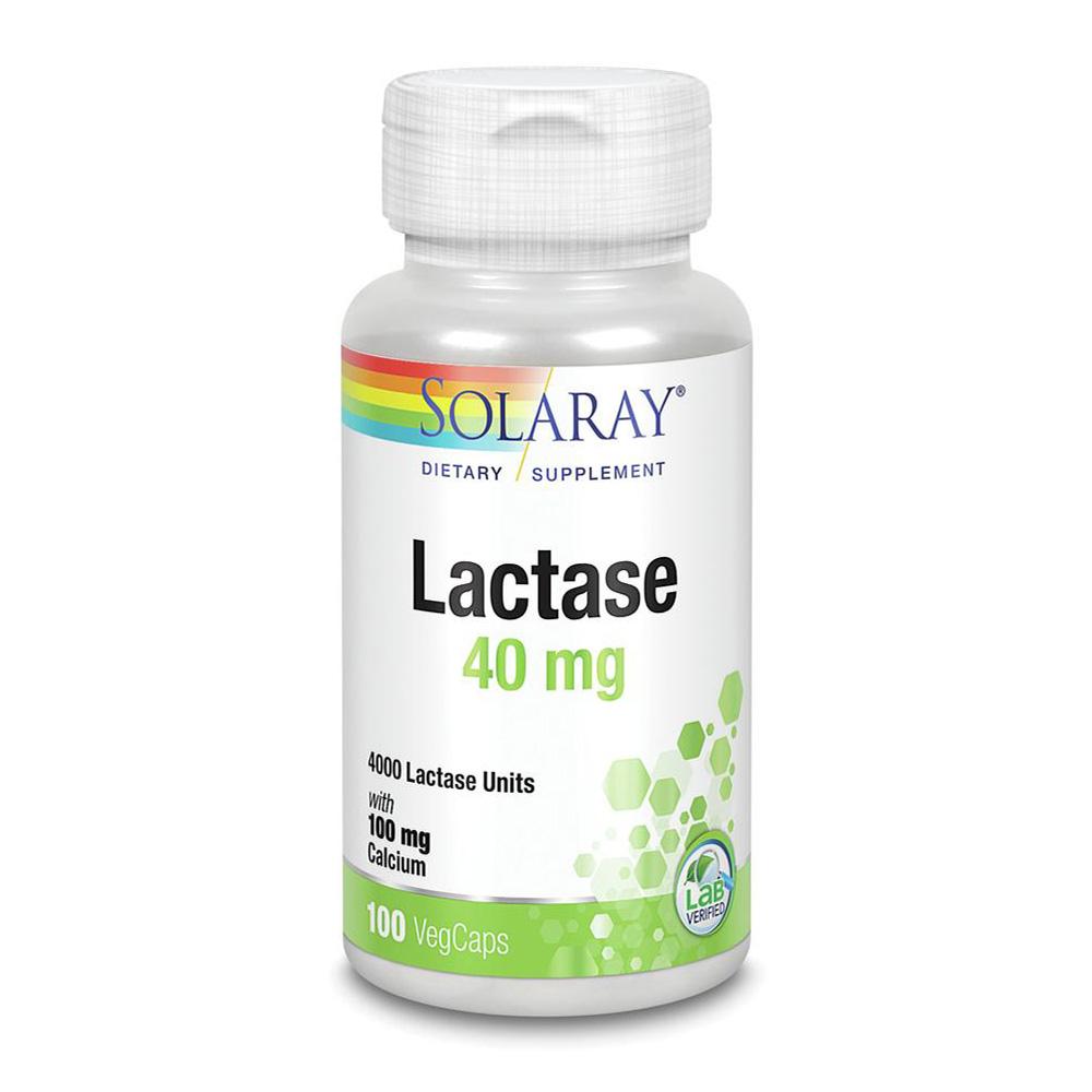 Solaray Lactase 40mg 100 Caps Digestive Health / Probiotics Solaray  (1058823307307)