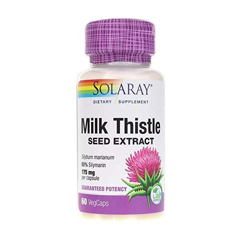 Solaray Milk Thistle Extract 175mg 60 Caps Herbs Solaray  (1057891614763)