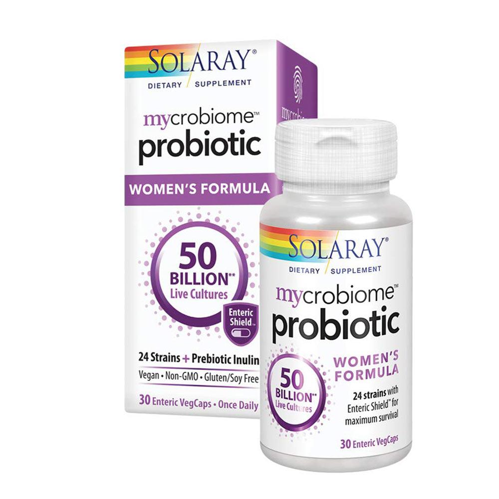 Solaray Mycrobiome Probiotic Women's Formula 30 Vegetable Caps Digestive Health Solaray  (1753794904107)