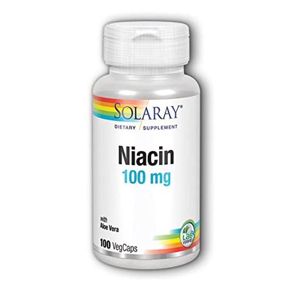 Solaray Niacin 100mg 100 caps Vitamins Solaray  (1057895841835)