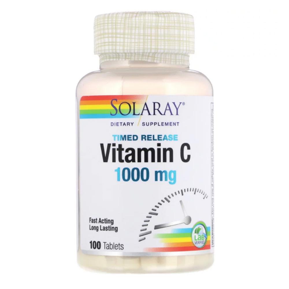 Solaray Vitamin C Two Stage Timed Release 1000mg 100 Tabs Vitamins Solaray  (1058803482667)