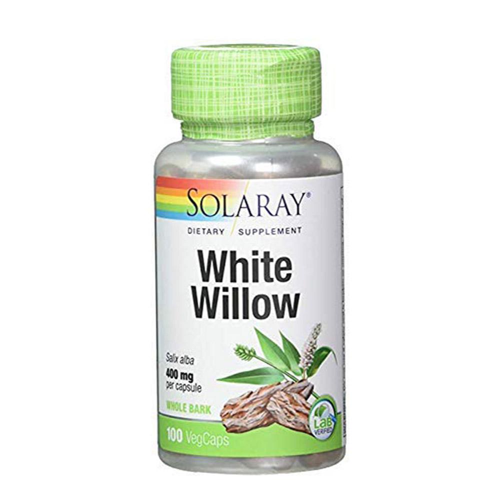 Solaray White Willow Bark 400mg 100 Caps Solaray  (1058714026027)