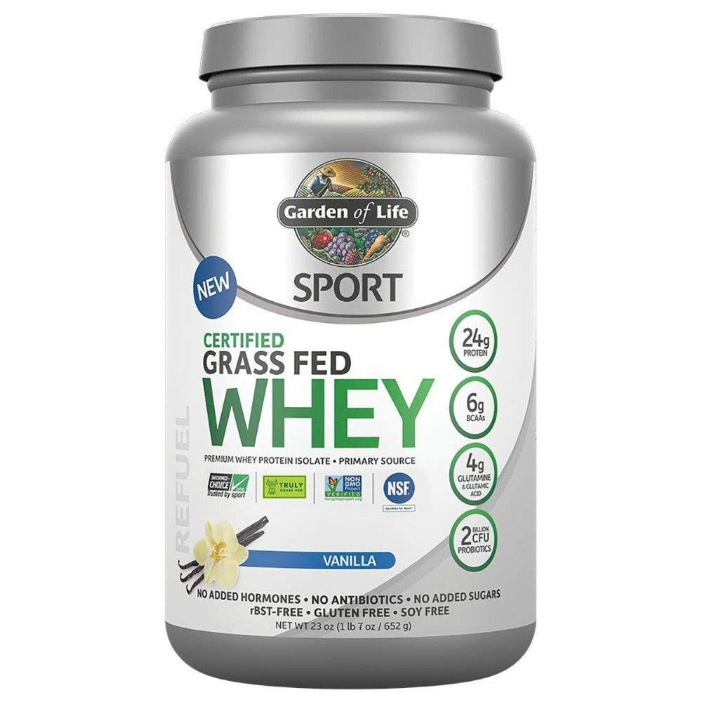 Garden Of Life Sport Grass Fed Whey 20 Servings Protein Powders Garden of Life Vanilla  (1441883357227)