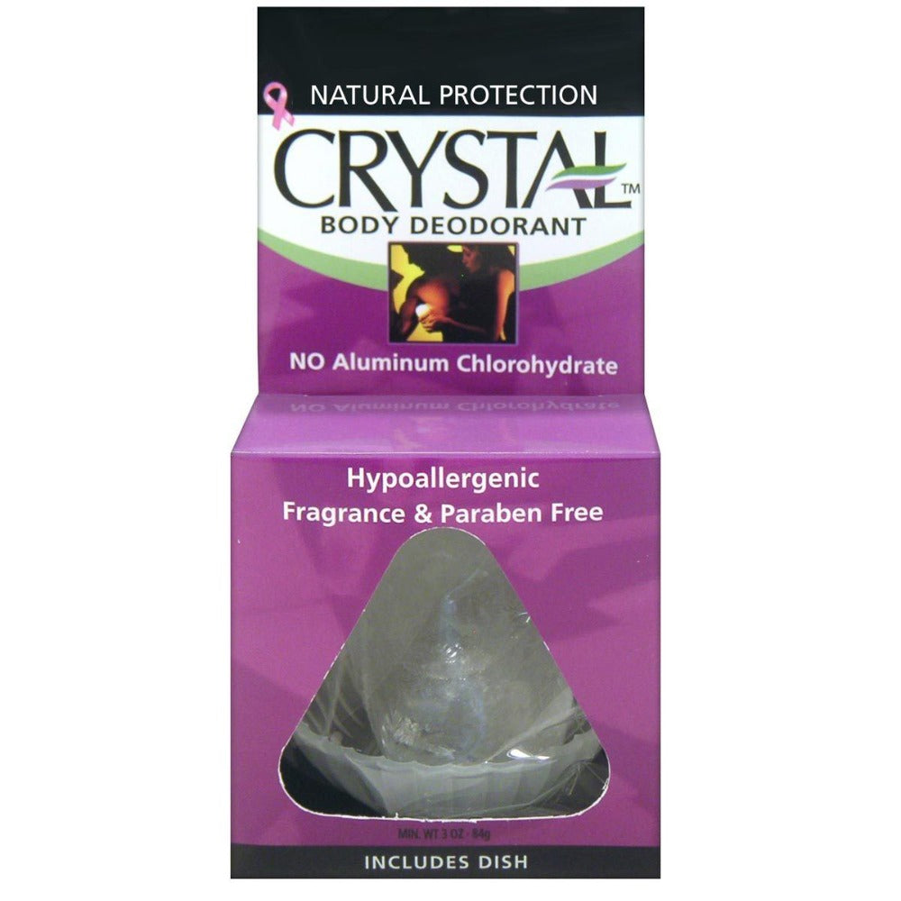 Crystal Body Deodorant Rock w/ Dish 5 Oz Personal Care Crystal Body  (1058055159851)