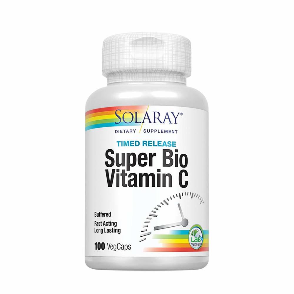Solaray Super Bio Vitamin C Timed Release 1000mg 100 Caps Vitamins Solaray  (1057896529963)