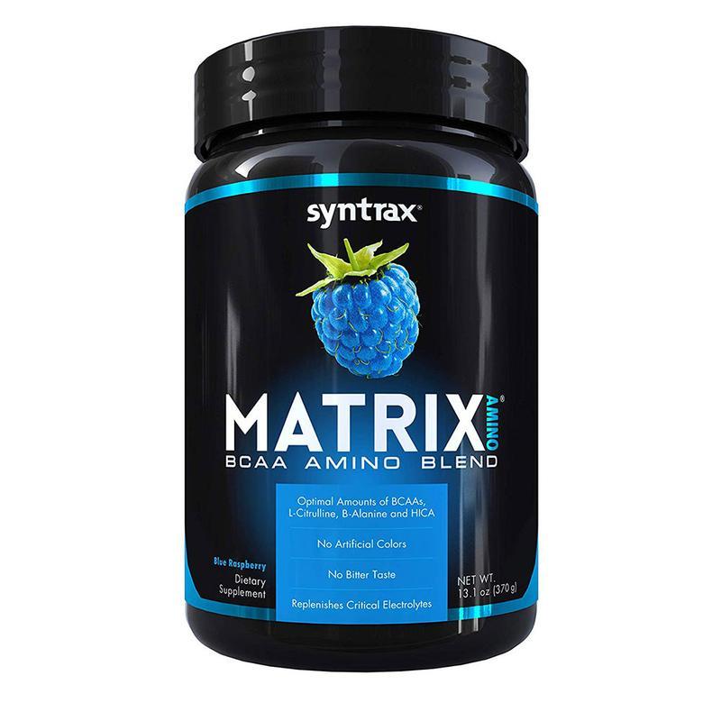 Syntrax Matrix BCAA Amino Blend 370g Amino Acids Syntrax Blue Raspberry  (1680671735851)
