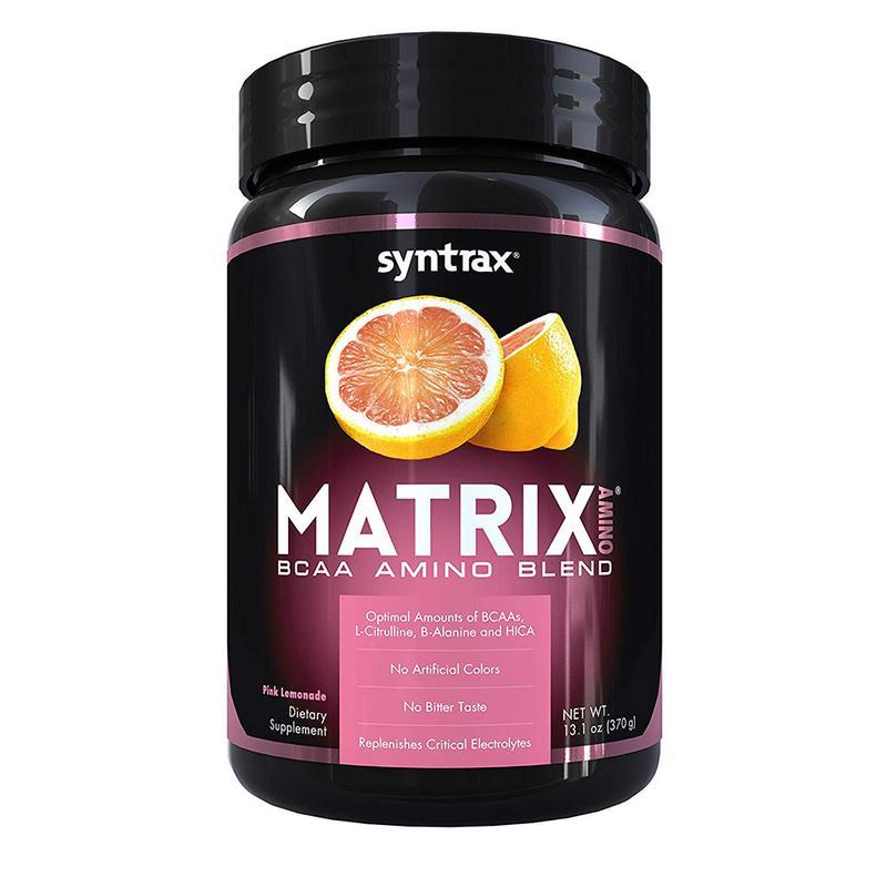 Syntrax Matrix BCAA Amino Blend 370g Amino Acids Syntrax Pink Lemonade  (1680671735851)