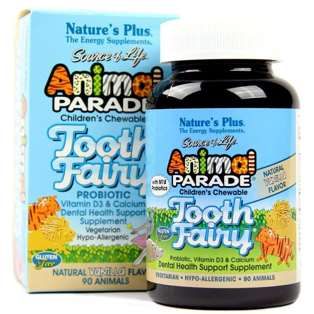 Nature's Plus Animal Parade Tooth Fairy Vanilla 90 Chews Children's Supplements Nature's Plus  (1058219425835)
