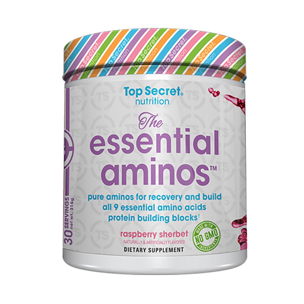 Top Secret Nutrition The Essential Aminos 30/Sv Amino Acids Top Secret Nutrition Raspberry Sherbet  (4596427751489)