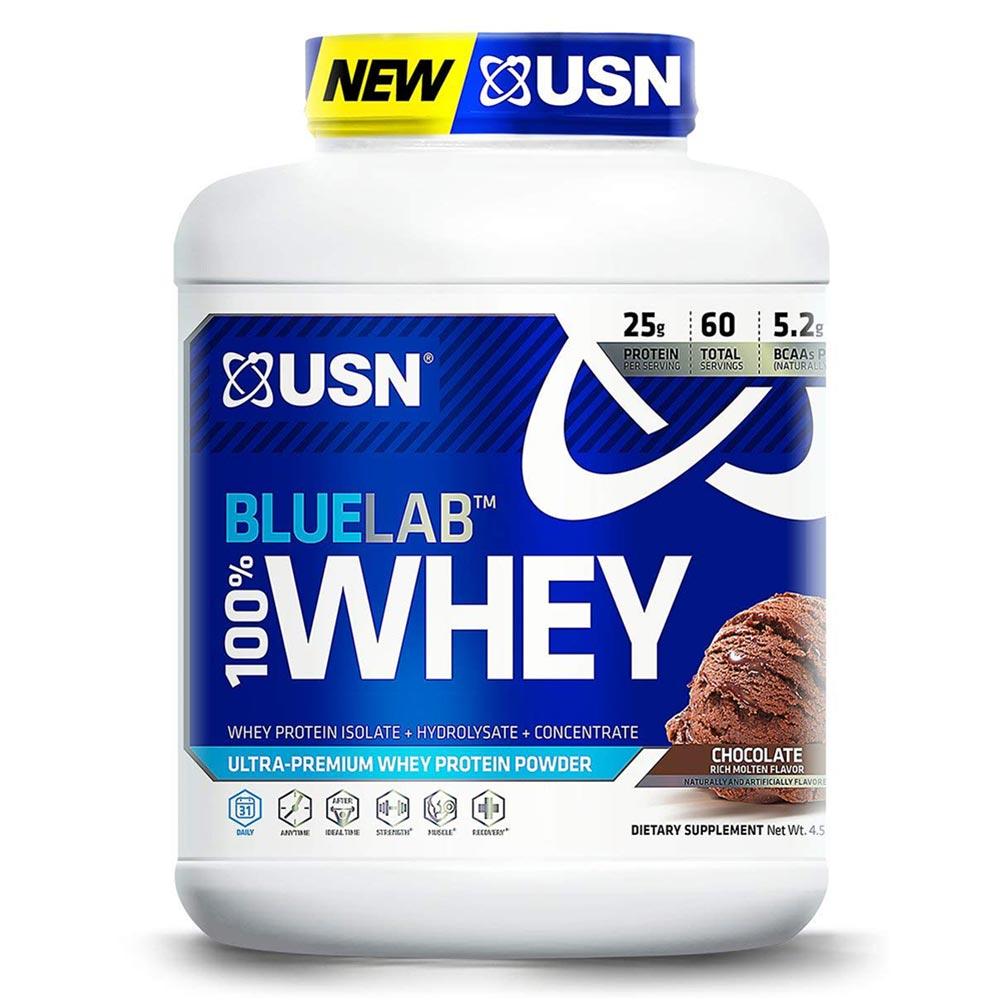 USN BLUE LAB 100% WHEY 4.5LB Protein Powders USN MOLTEN CHOCOLATE  (1565505847339)