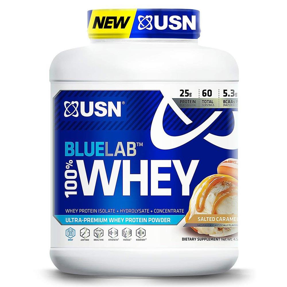 USN BLUE LAB 100% WHEY 4.5LB Protein Powders USN SALTED CARAMEL  (1565505847339)