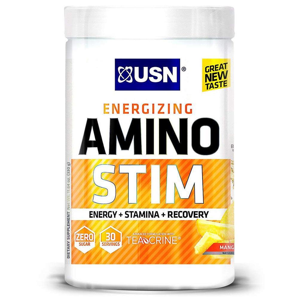 USN AMINO STIM 30 SV Amino Acids USN MANGO PINEAPPLE  (1565505749035)