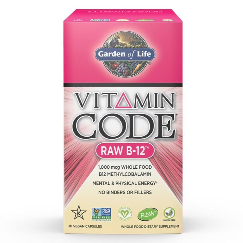 Garden of Life Vitamin Code Raw B-12 30 Vege Caps Vitamins Garden of Life  (1058171289643)