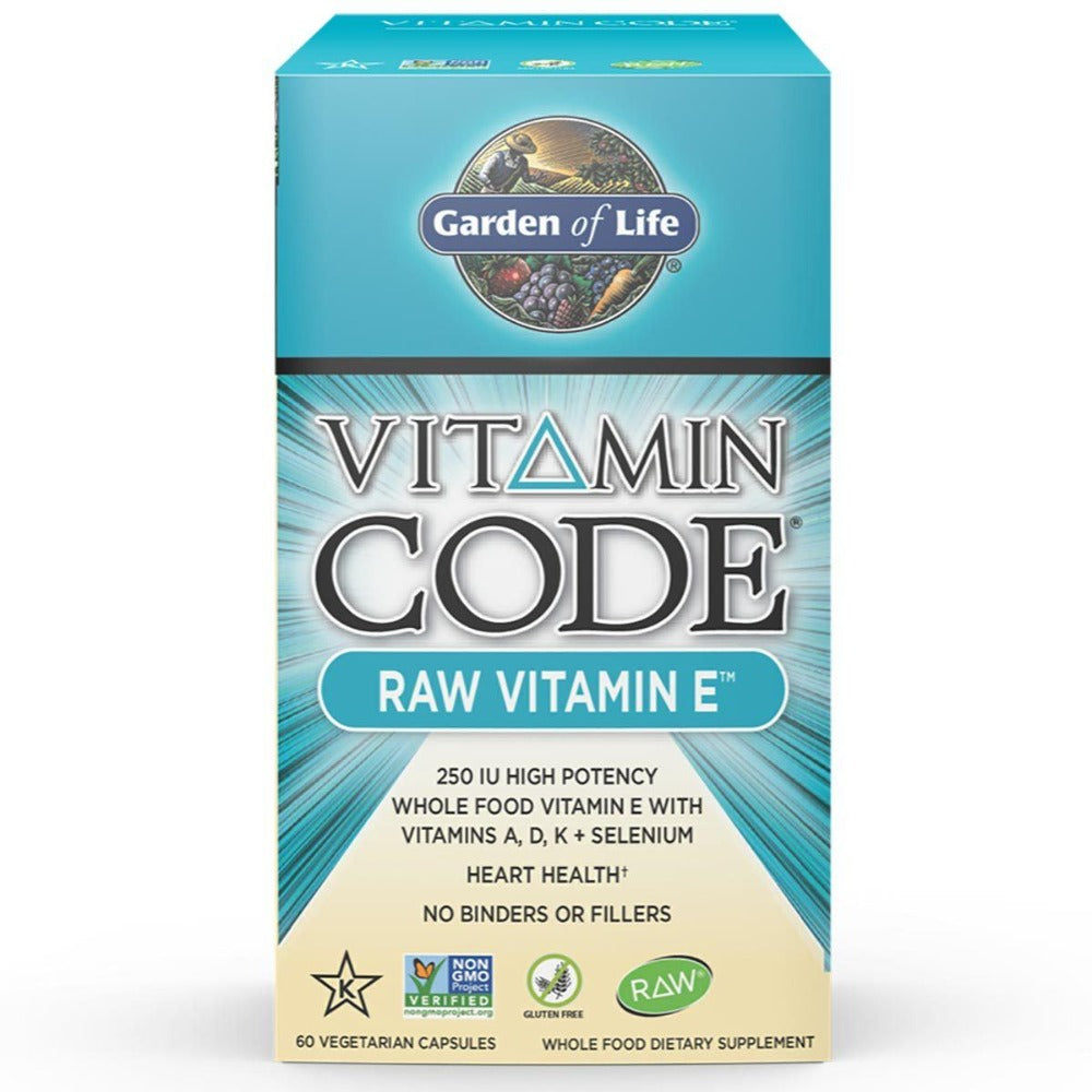 Garden of Life Vitamin Code Raw Vitamin E 60 Vege Caps Vitamins Garden of Life  (1058183446571)