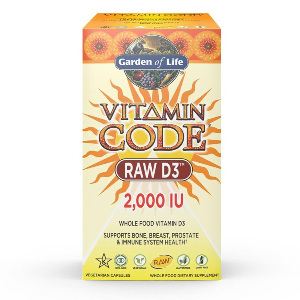 Garden of Life Vitamin Code Raw D3 2000IU 120 Caps Vitamins Garden of Life  (1058780774443)