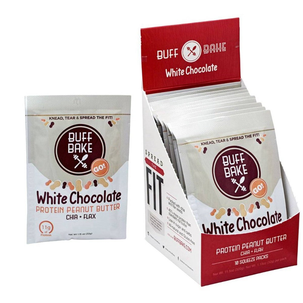 Buff Bake White Chocolate Protein Peanut Butter Spread 10 Pack Foods & Snacks Buff Bake  (1059263643691)