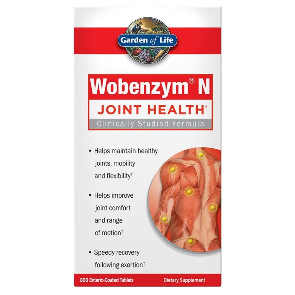 Garden of Life Wobenzym N 800 Tabs Digestive Health / Probiotics Garden of Life  (1058290794539)