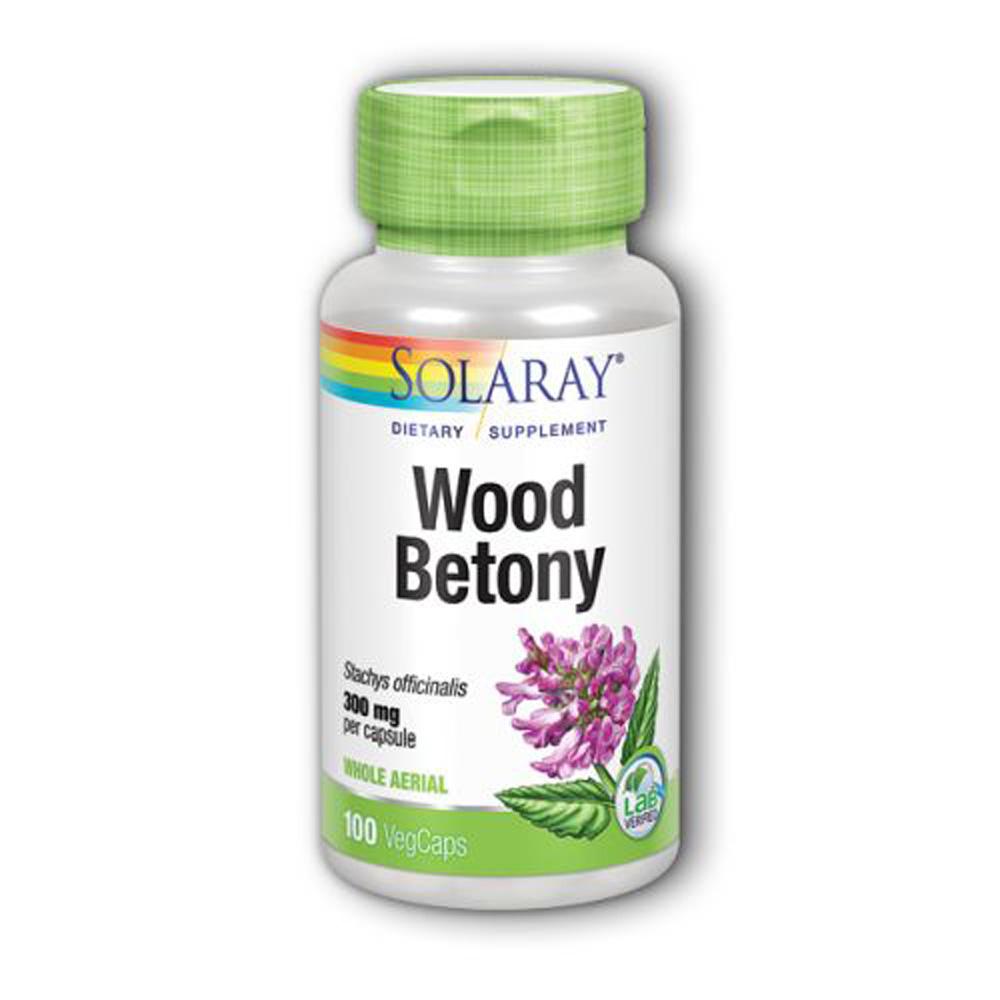 Solaray Wood Betony 300mg 100 Capsules Specialty Health Products Solaray  (1806087946283)