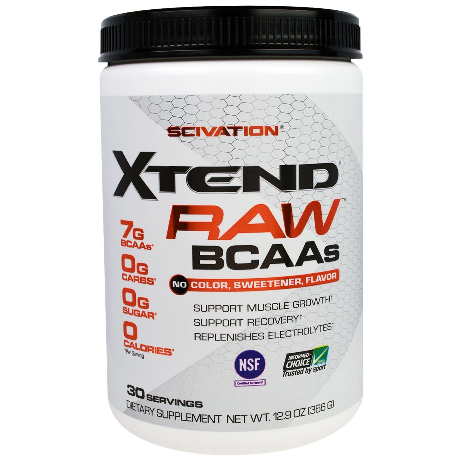 Scivation Xtend Raw Unflavored 30 Servings Amino Acids Scivation  (1197923336235)