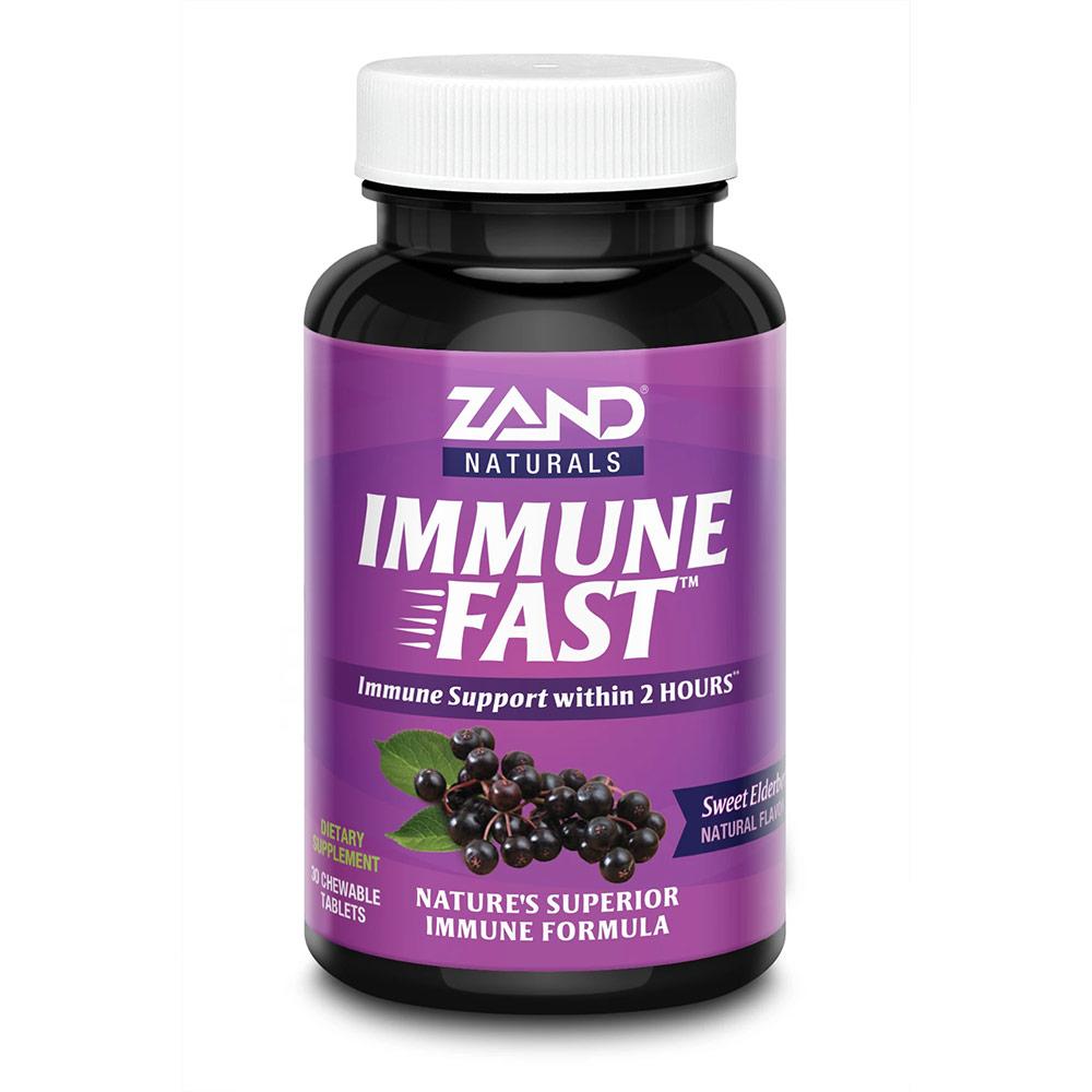Zand Immune Fast Elderberry 30 Chewable Tablets Herbs Zand  (4594717687873)